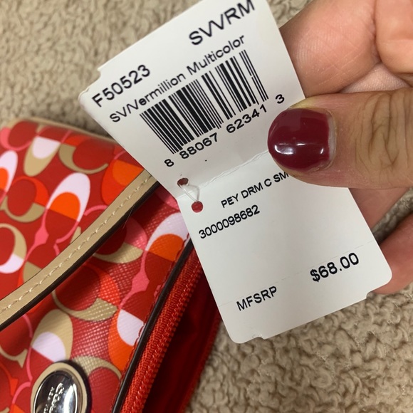 Coach SV/Vermillion Multicolor Wristlet - Picture 5 of 6